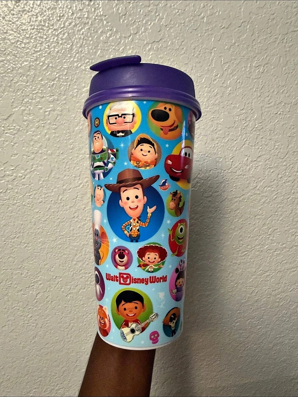 Disney Walt Disney World Resort Pixar Refillable Travel Mug Blue & Purple